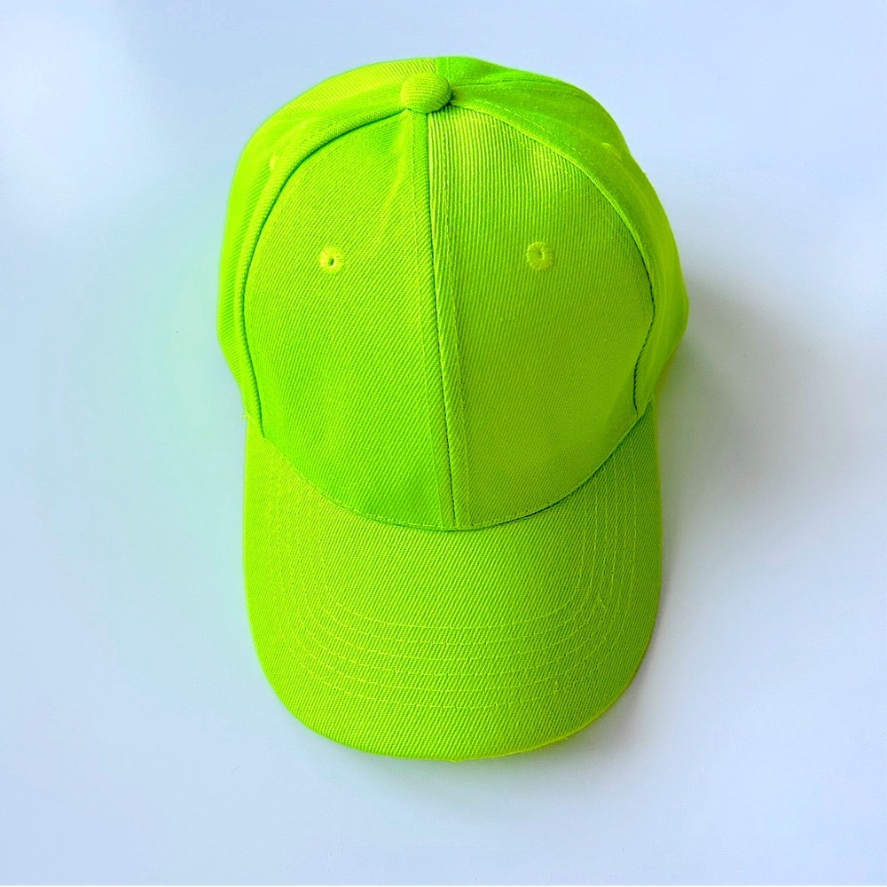 Adjustable Neon Lime Yellow-Green Baseball Hat
